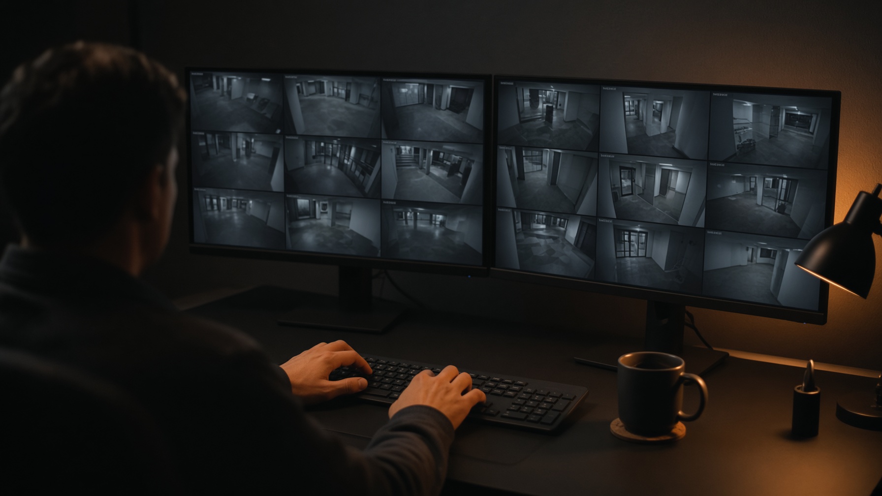 Centro de monitoreo con videowall de cámaras